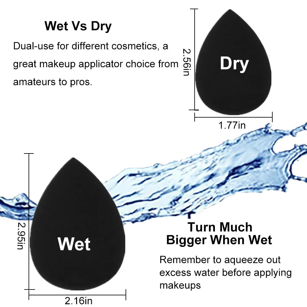 50 Stück individuelles Logo Soft Beauty Makeup Sponge Blender Vegan 3D Latexfrei für die tägliche Grundierung