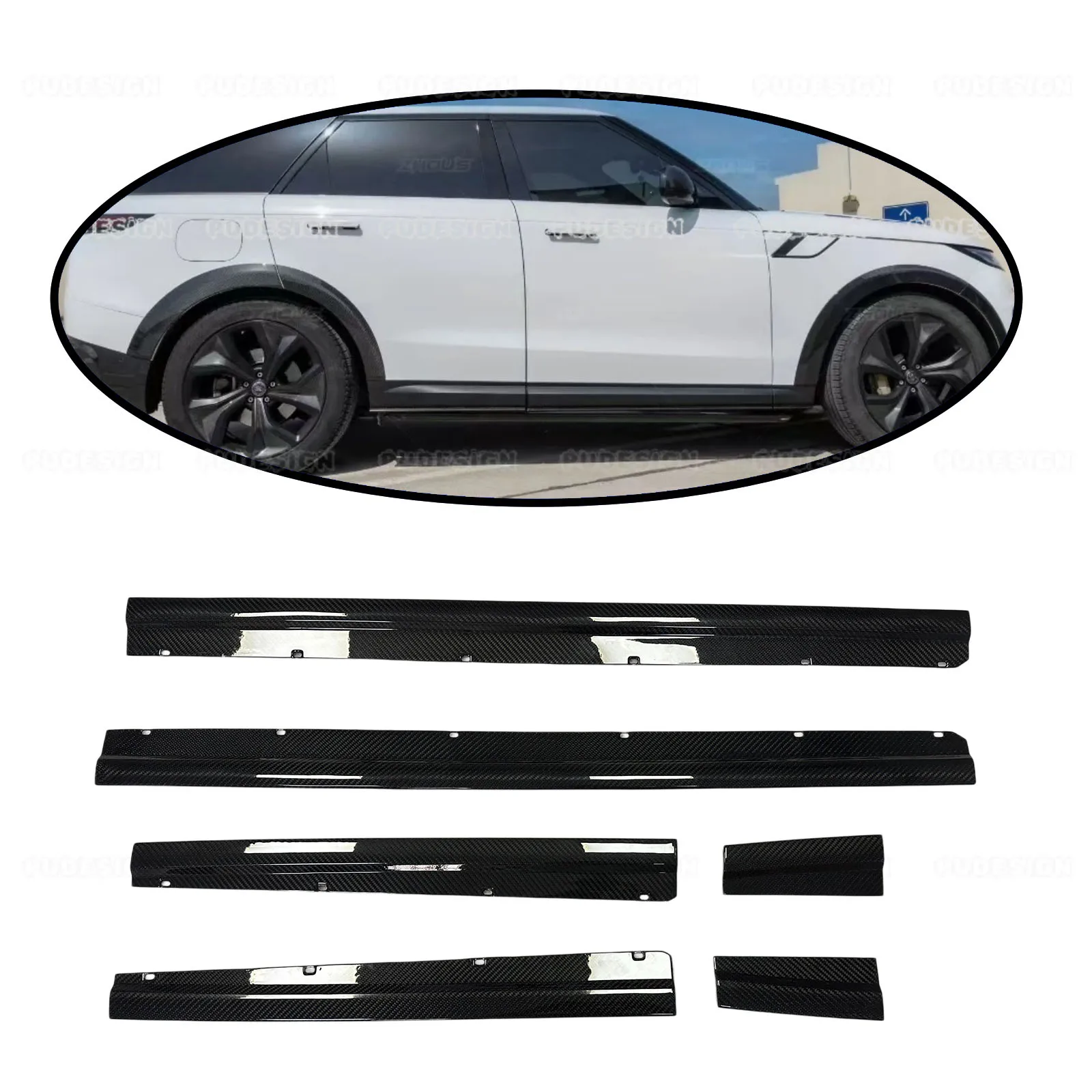 

Auto Parts Dry Carbon Fiber Body Kit Car Side Skirt for New Land Rover Range Rover Sport 2023+