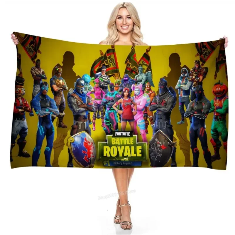 Fortnites Beach Towel Game Fortress Night Digital Printing Rectangular Shower Towel Microfiber Bath Towels Adult Travel Vacation view 5