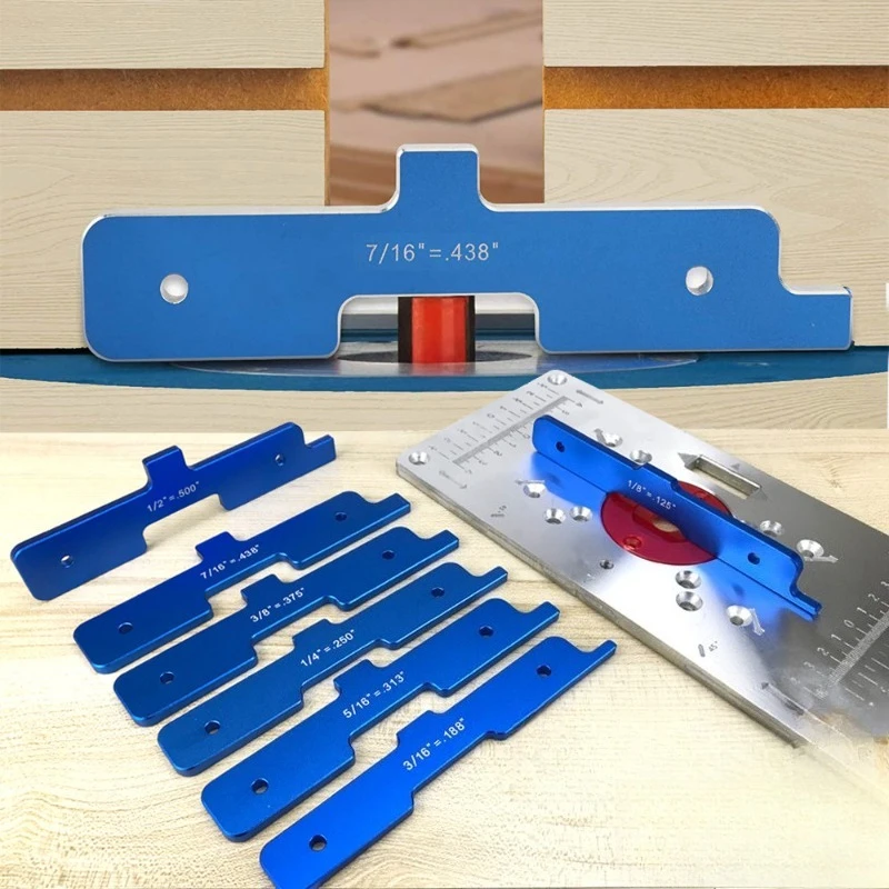 7-Piece woodworking milling cutter measuring block, precision milling machine adjusting rod, table saw setting rod