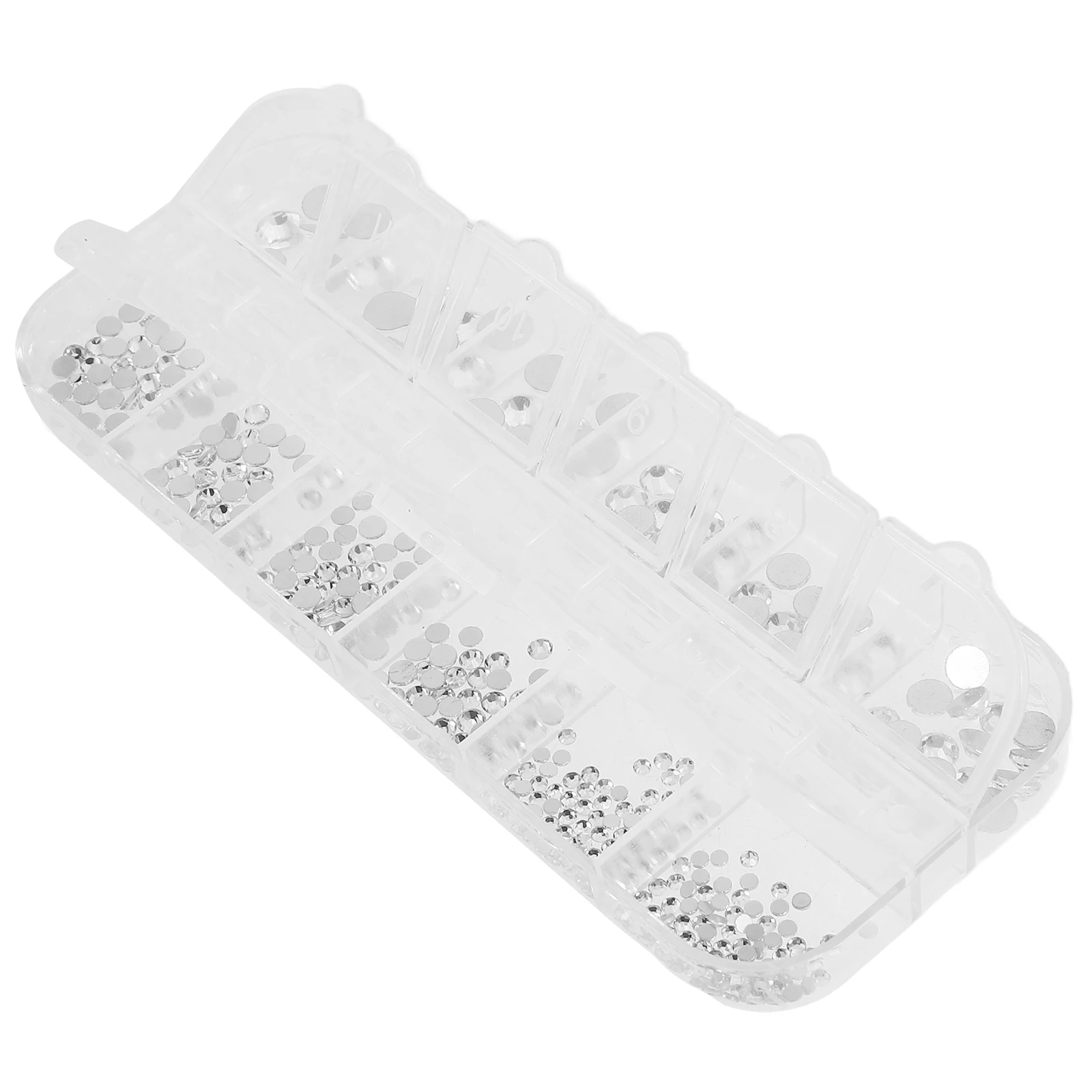 

1 set 12 Rhinestone Diamonds White Nail Decors Accessory DIY Nail Salon Accessory Jewelry Supplies Decor