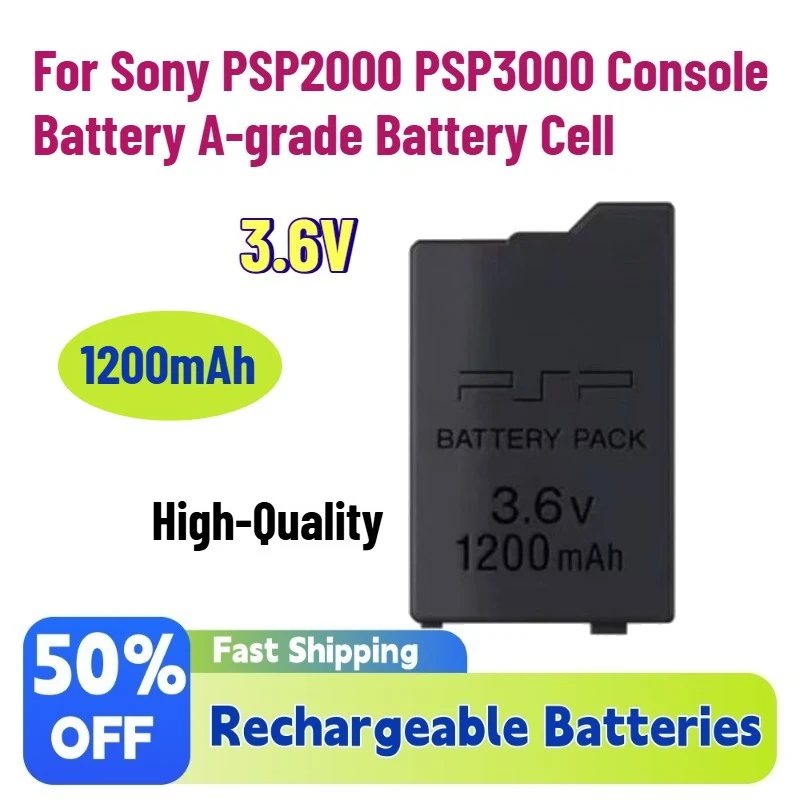 

High-Performance Upgrade 1200mAh 3.6V Rechargeable Battery for Sony PSP2000 PSP3000 Console Battery A-grade Battery Cell