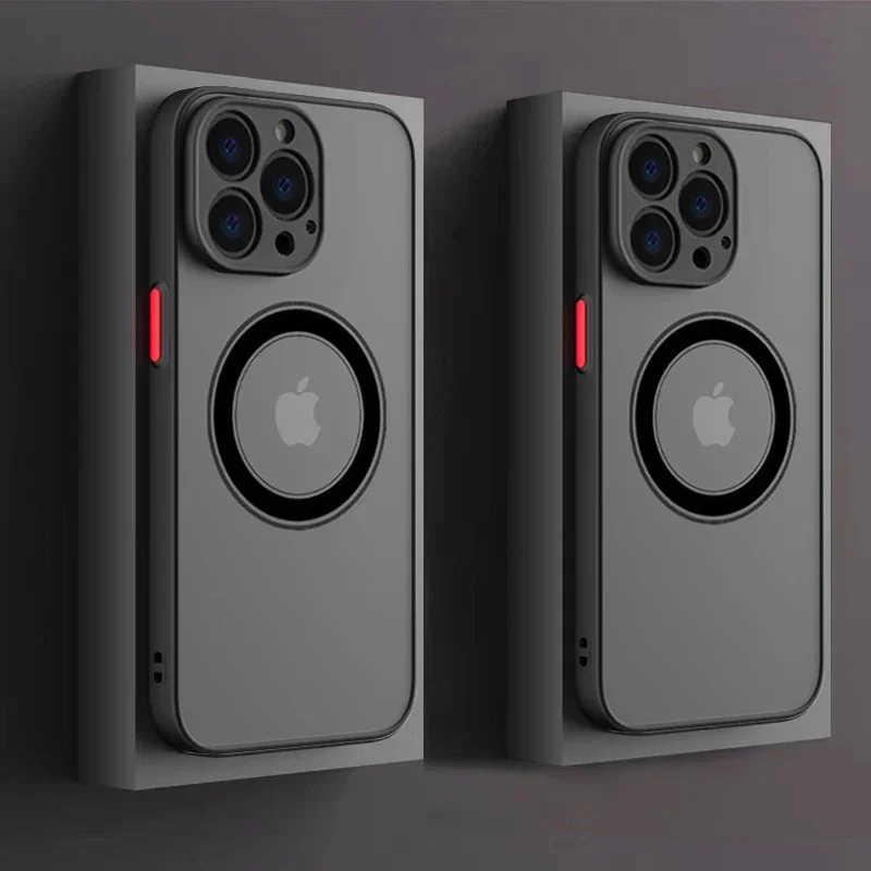 

Armor Magnetic Magsafe Wireless Charge Case для iPhone 16, 15, 14, 13, 11, 12 Pro Max 13, Mini 14 Plus, чехол Funda