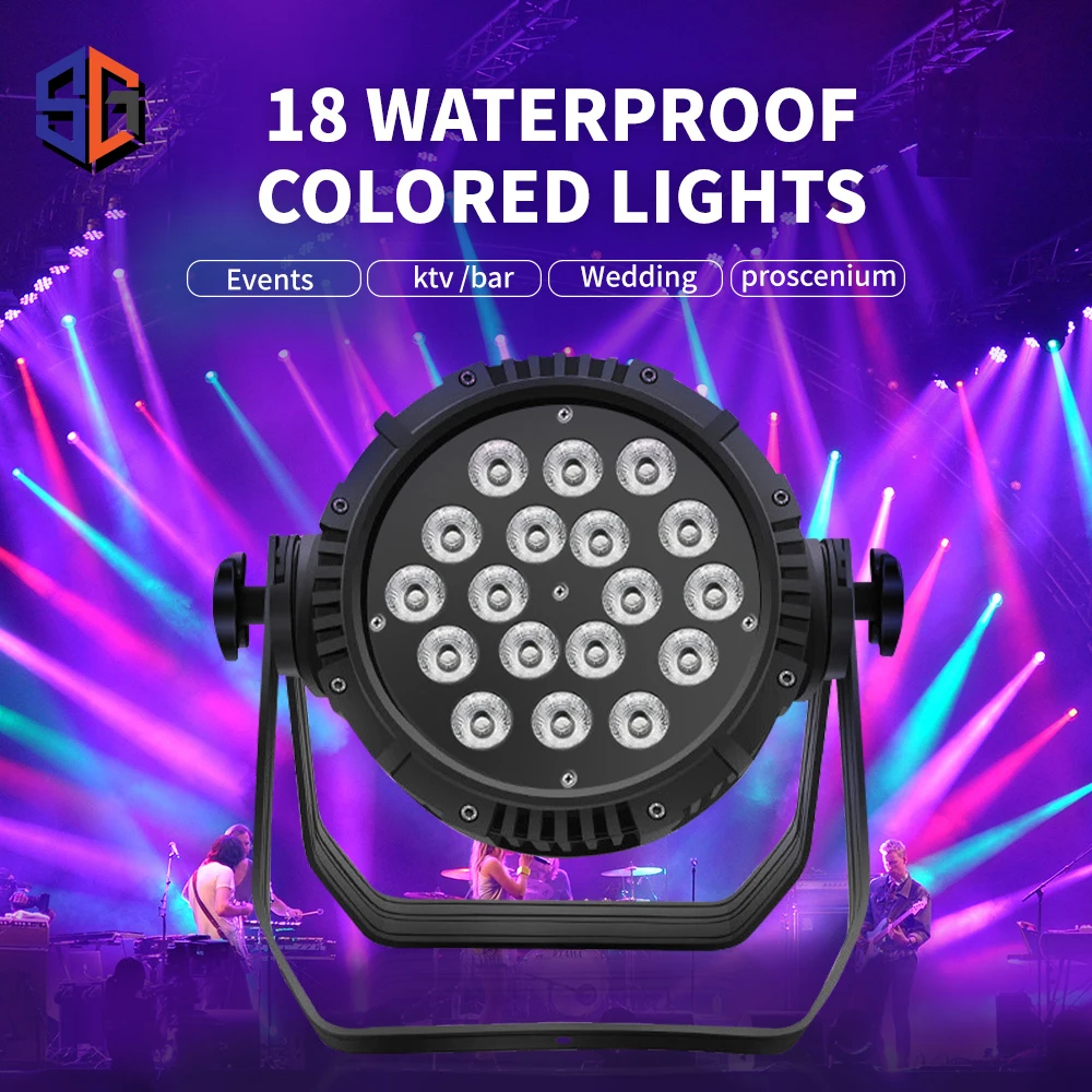 

Wash Light Par Light Водонепроницаемый уличный RGBW A + UV DJ Lights Профессиональные диско-светильники Светодиодные движущиеся головки Звуковые вечерние огни DMX512