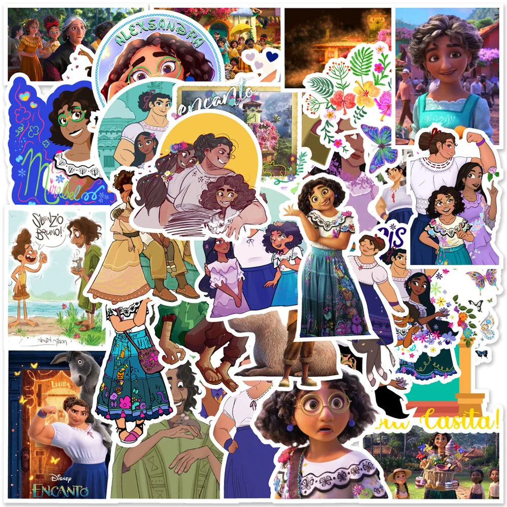 

10/30/50pcs Disney Movie Encanto Stickers Cartoon Decals Scrapbook Laptop Stationary Guitar Phone Car Waterproof Sticker Kid Toy