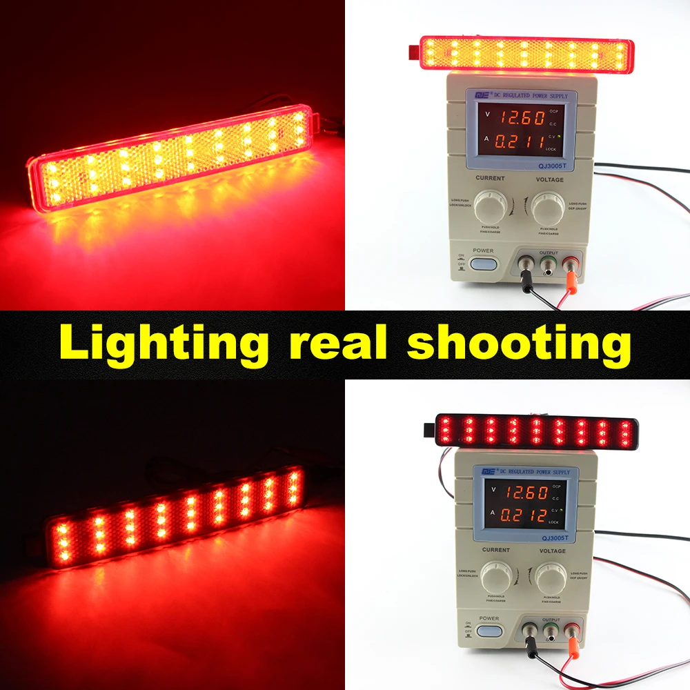 2×for Cadillac CTS CTS-V/Chevrolet Equinox Trailblazer SS/Buick Enclave/GMC Acadia Rear Bumper Brake Lamps LED Tail Fog Lights