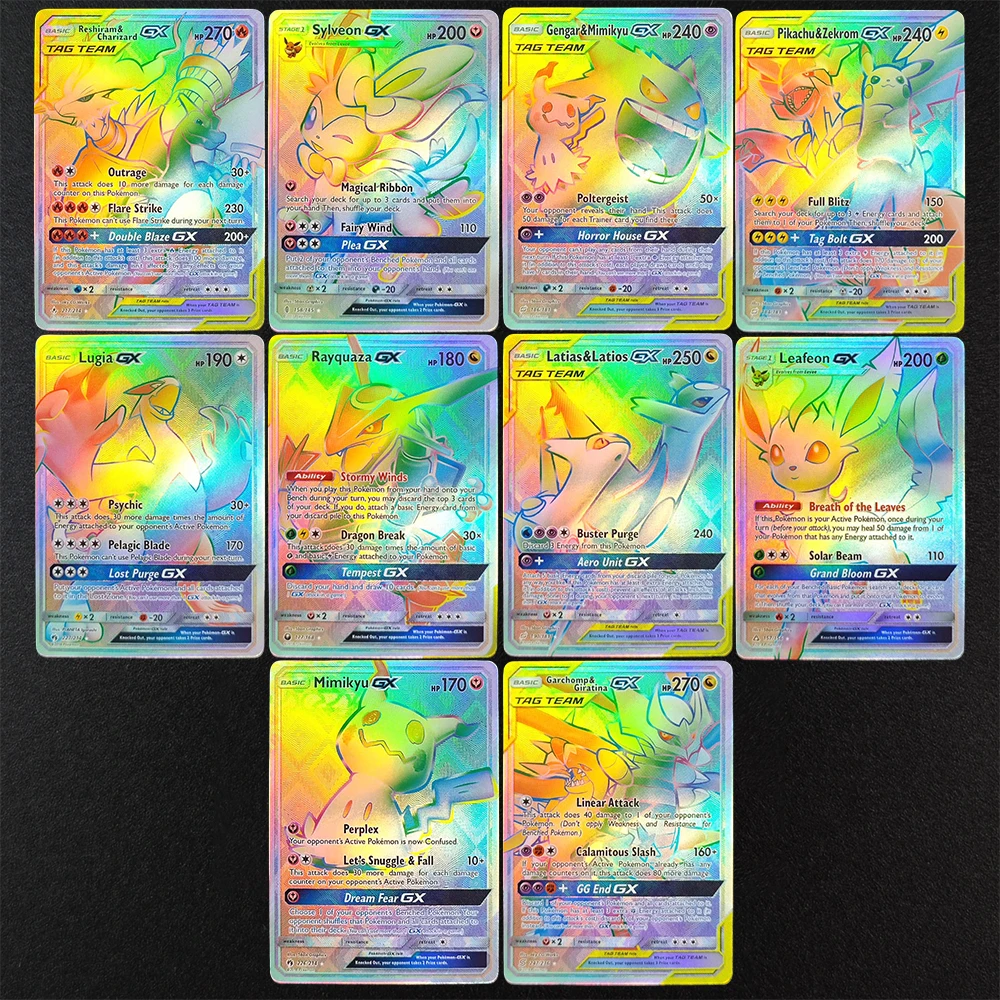 

Self Made Proxy PTCG English Gengar Mimikyu Latias Latios Garchomp Пикачу Rayquaza Leafeon GX Секретная коллекция Игрушка-флеш-карта