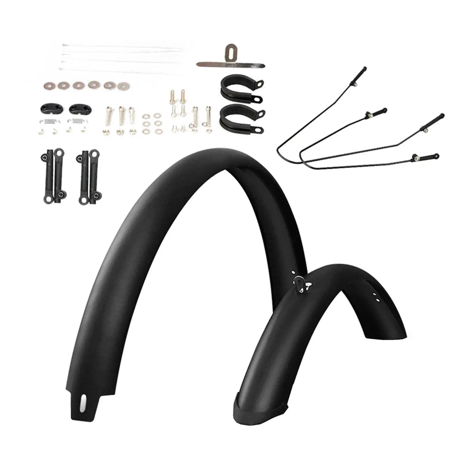 

Road Bike Fenders Cycling Accessories Extra Wide with Mounting Hardware Matte Black Mountain Bike Mud Guards Mudflaps Mudguards