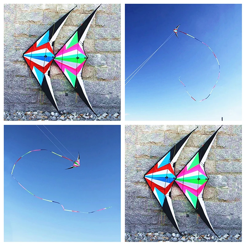 Kites acrobáticos de doble línea de 240cm, pipas voladoras para adultos, línea de cuerdas, pipa profesional, software de aire, pipa extragrande