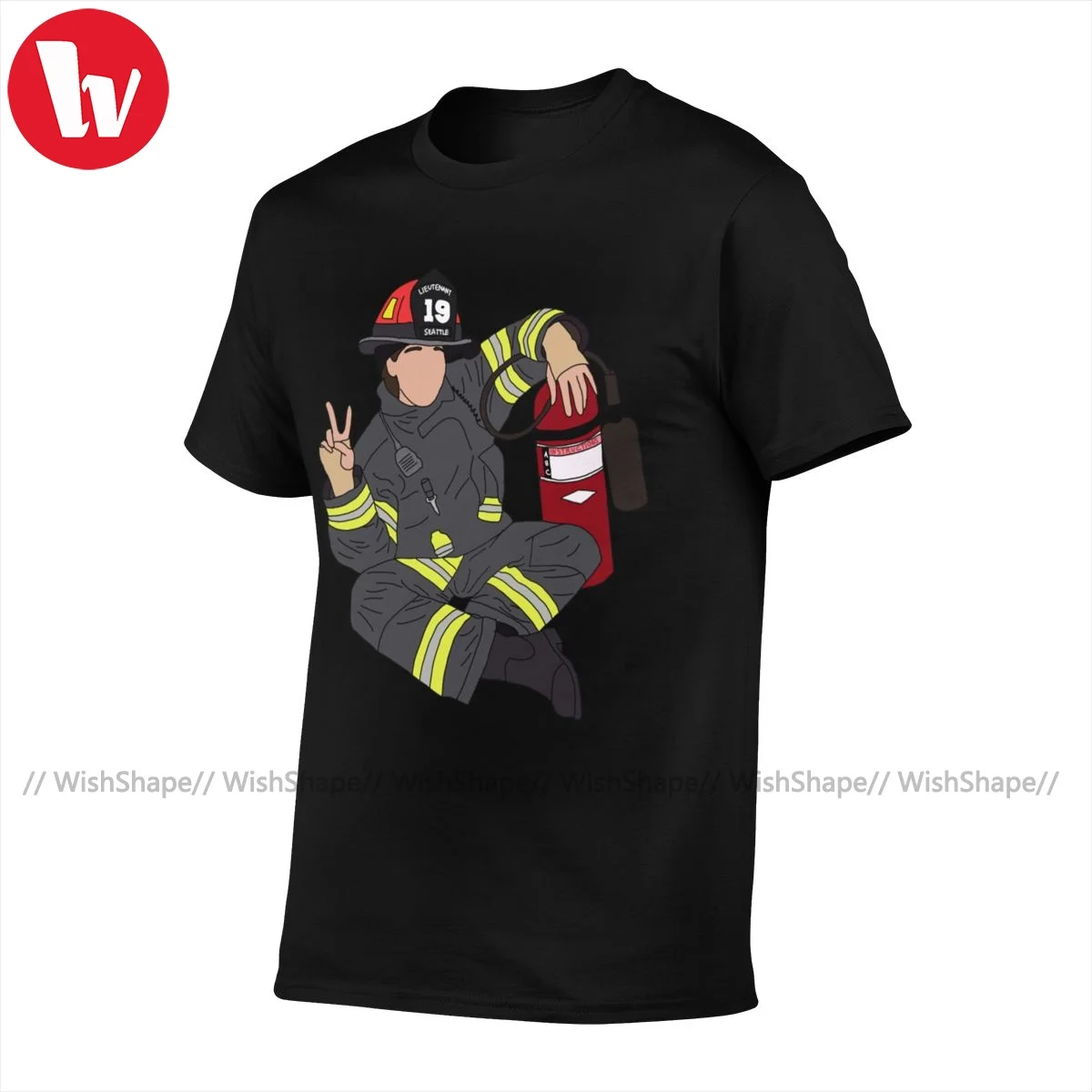 Station 19 T Shirt Cute Cotton Basic T-Shirt Short Sleeve Print Tshirt Plus size Man