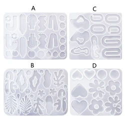 R3MC Irregular Earring Pendant Silicone Molds DIY Jewelry Epoxy Resin Mold Non-stick