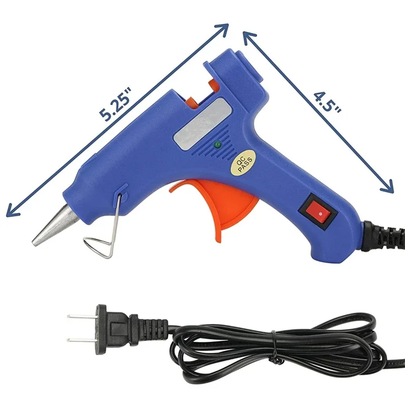 Mini Electric Hot Melt Glue Gun with 7mm Glue Sticks, Heat Temperature Repair Tool, Industrial Thermo, 30-150W