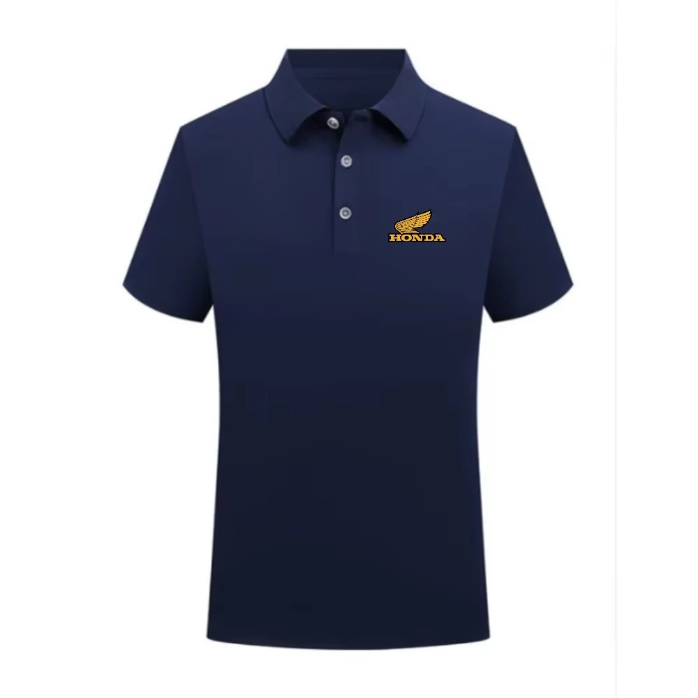 

Honda Motorcycle 25 New More Men's POLO Shirt Riding Breathable Shirt Fashion Printed Urban Short Sleeve Loose Lapel Racing Suit