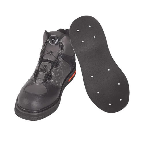 Zapatos de pesca con mosca, zapatos de pescador, suela de fieltro con o sin clavos, botas de pesca, equipo de pesca de caza con bloqueo automático