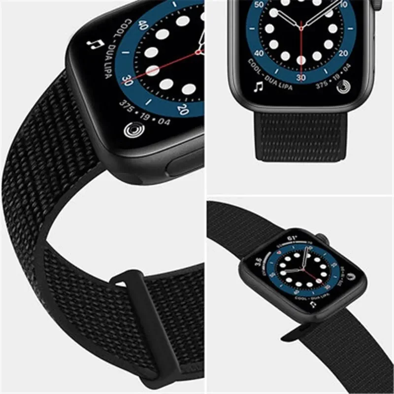 2 SZTUKI nylonowych pasków do Apple Watch Pasek 8 7 SE 6 5 4 Ultra 49MM 40MM 44MM 45MM 41MM Bransoleta akcesoria do IWatch Series 40mm — zdjęcie 6