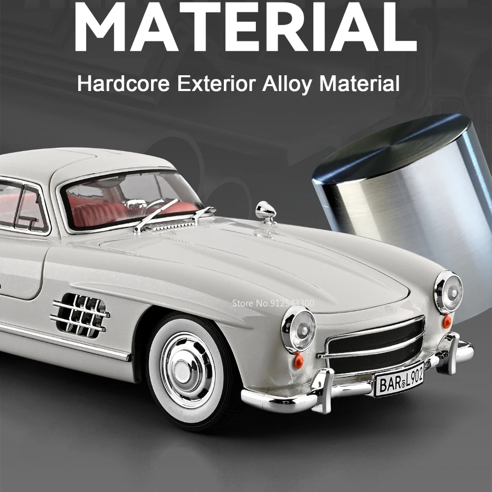 Großes 1:18 300SL LP770 Sportwagenmodell, Spielzeugtüren, geöffnet, zurückziehbar, Stoßdämpfung, Legierung, Fahrzeugmodelle, Hobby, Geschenke für Jungen