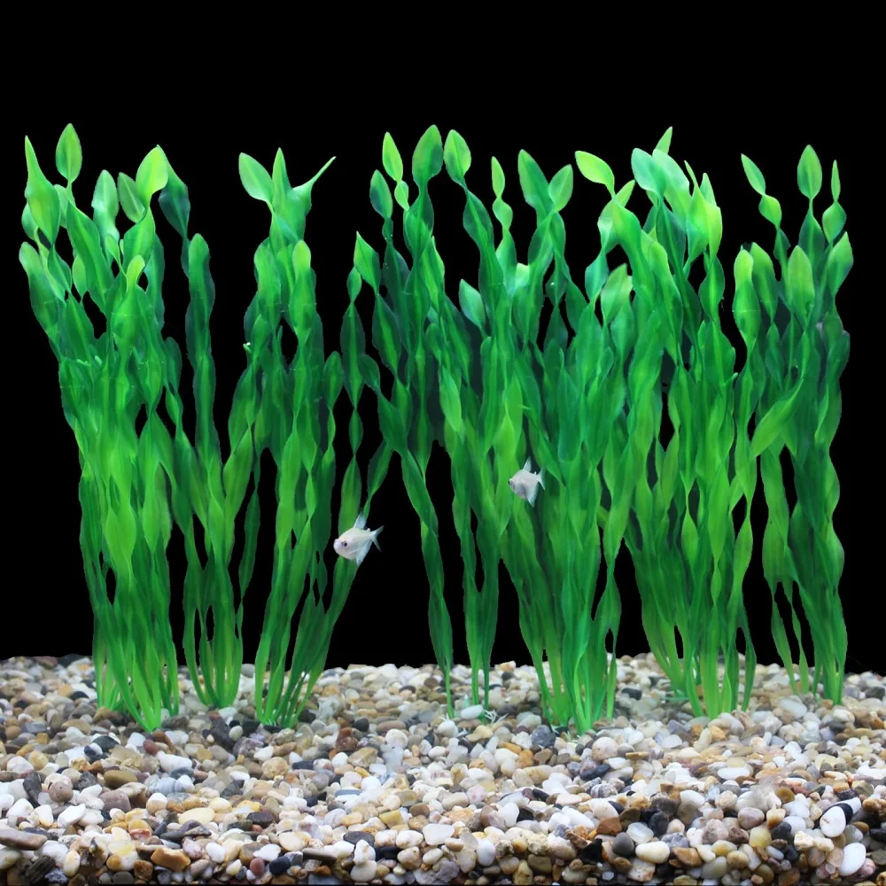 10PCS Fish Aquarium Plants Seaweed Water Plants for Aquarium 30cm Plastic Fish Tank Plant Aquarium Decoration