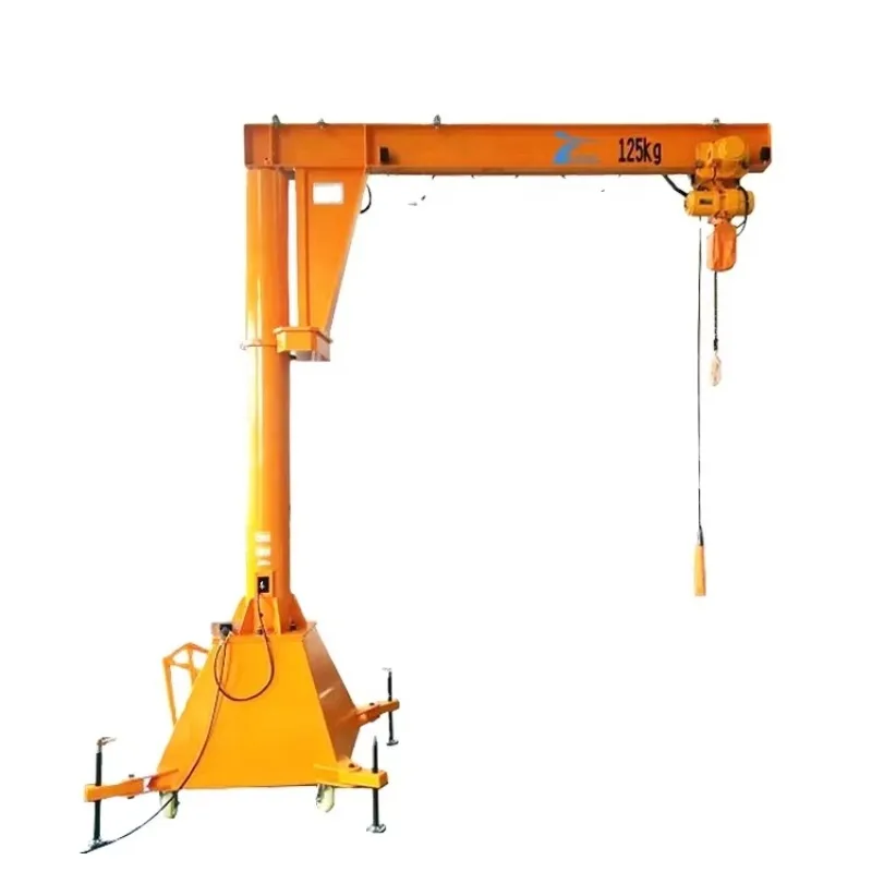 Customized Mini Electric Hoist 1000 Kg Pick Up Portable Mobile Jib Mini Crane For House Construction
