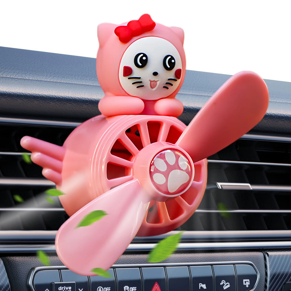 Little Duck Car Aromatherapy Air Outlet Car Ornament Rotating Pilot Rotating Propeller Dog Pilot Auto Interior Perfume Diffuser