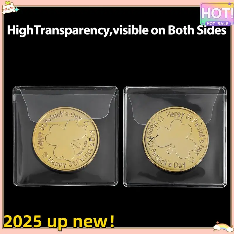 

Classy-200Pcs Single Pocket Coin Sleeves Holders Clear PVC Coin Protectors Individual Plastic Coin Holders,2.2 X 2.2 Inch