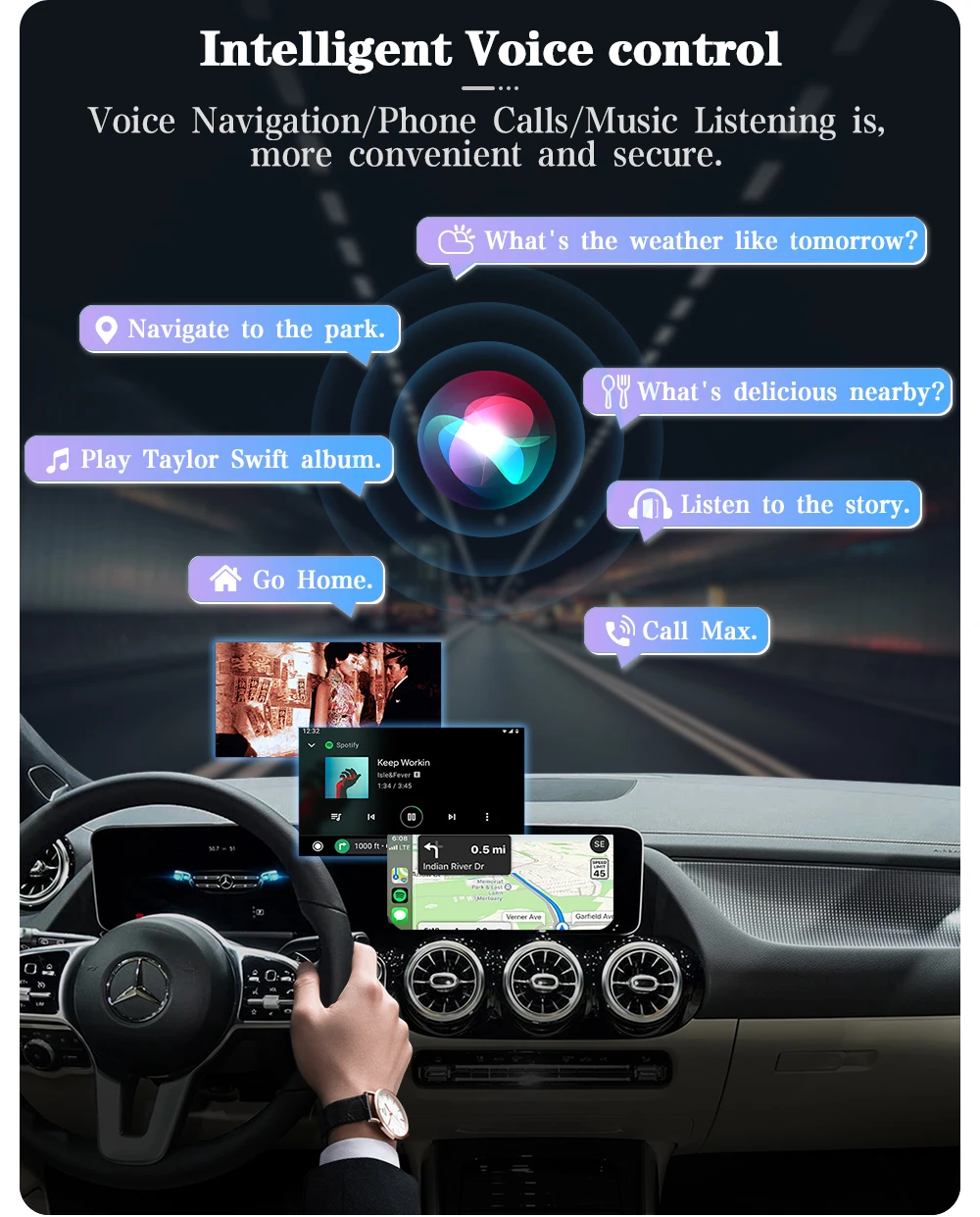 Kabelloses Carplay Android Auto Modul für Mercedes Benz A B C E GLA GLK GLS CLA ML Klasse 2019-2022 NTG 6.0 Mirror Link BT GPS – Detail 7