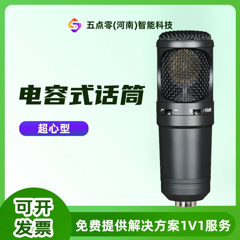

Super Cardioid Condenser Microphone for Recording Studio Broadcasting System Directional Conference Mic with Stand