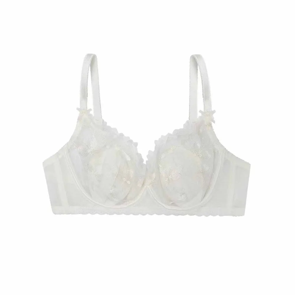 

Adjustable Shockproof Wireless Deep V Bra Push Up Lingerie Women Underwear Thin Anti-sagging Lace Mesh Bra Girls