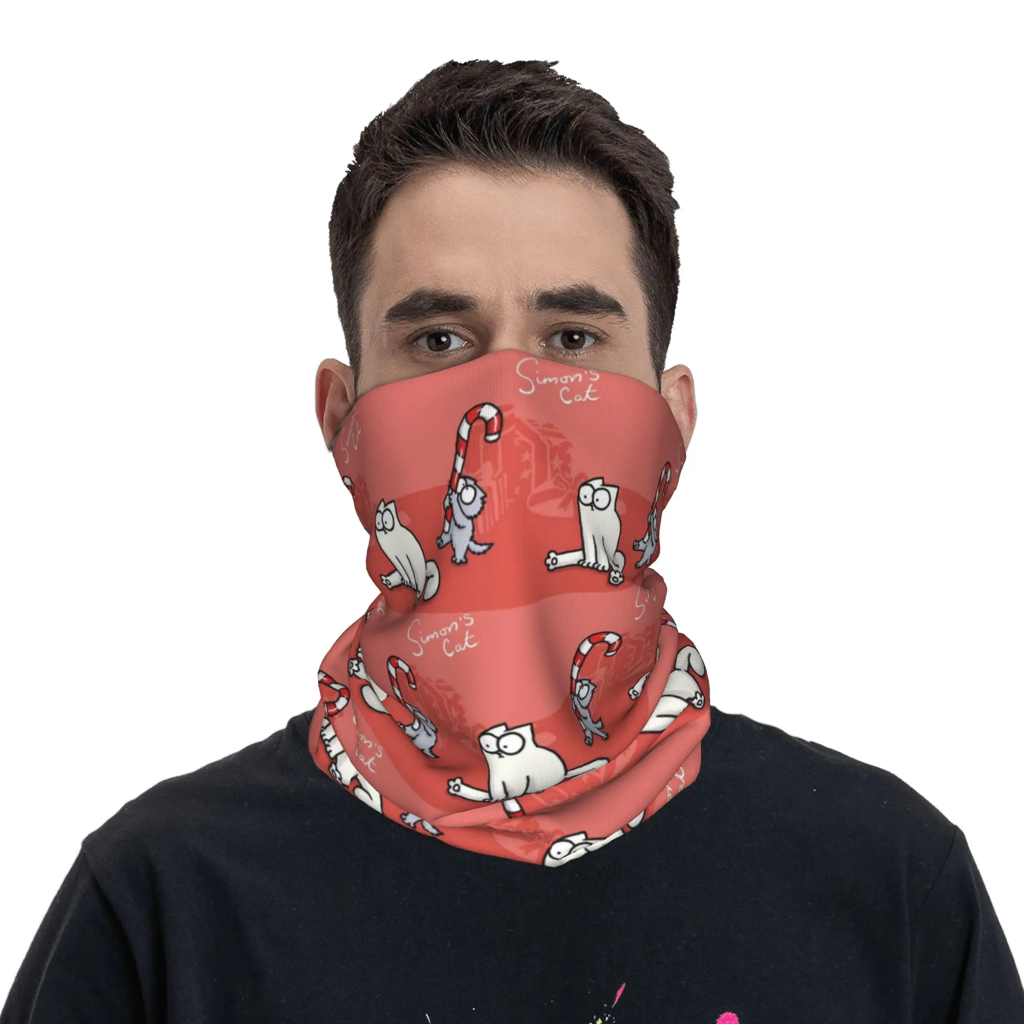 

Simons Cat Bandana Neck Cover Printed Mask Scarf Cycling Scarf Cycling for Men Women Adult Breathable