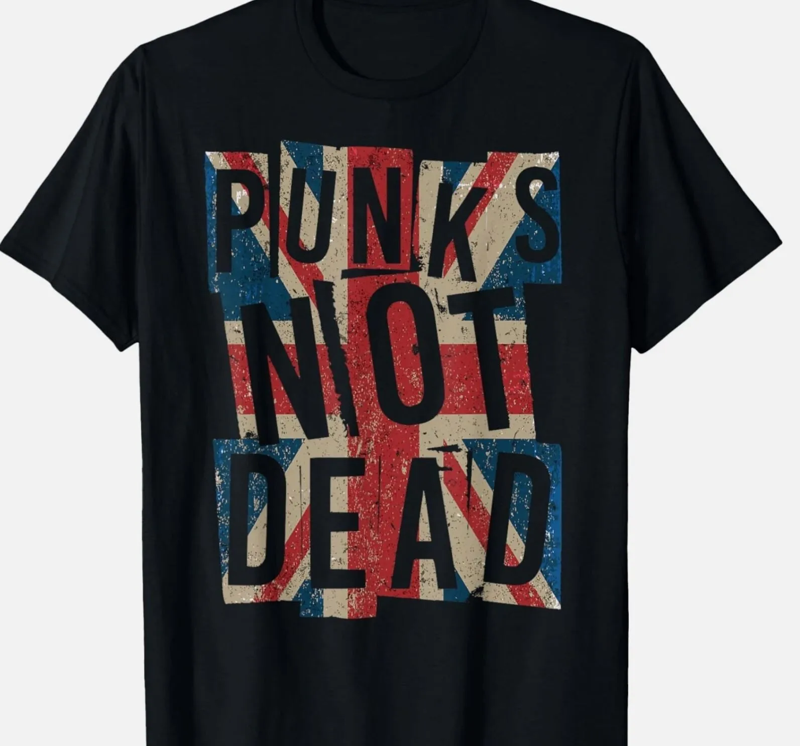 

Punks Not Dead - Vintage - UK London Flag - Punk Is Not Dead T-Shirt