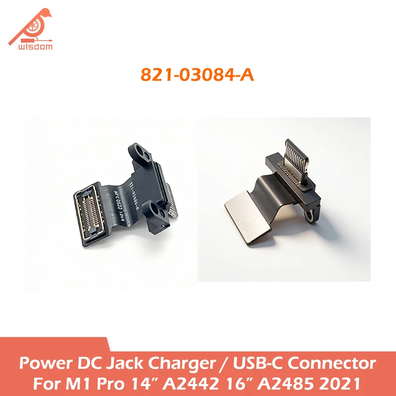 New Laptop A2442 A2485 Power DC Jack Charger USB-C Connector 821-03084-A for Macbook Pro M1 14
