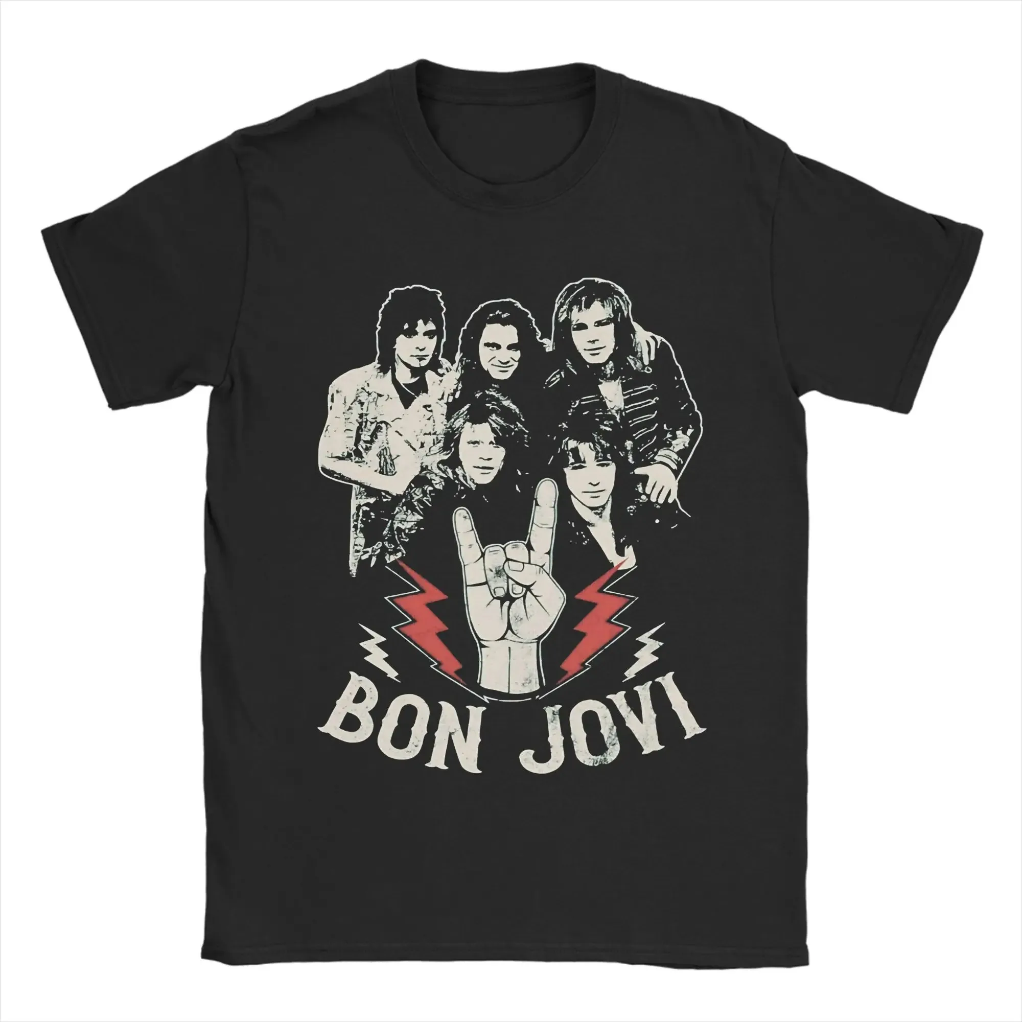 Hard Rock Band Bon Jovi Tour 2026 Poster Print T-Shirt Women's Men's Clothing Streetwear Y2K Fashion Top Cotton Solf Summer Tee