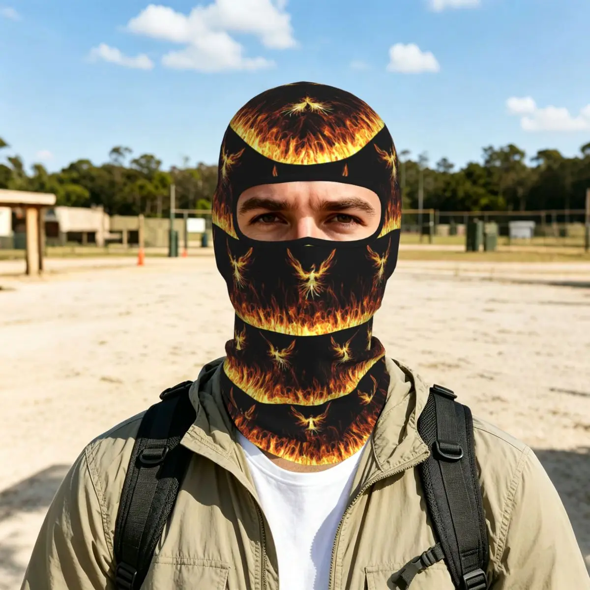 Phoenix Mythical Bird Breathable Thin Balaclava Full Face Mask Sun Protection Neck Gaiter For Motorcycle Cycling Fishing Outdoor