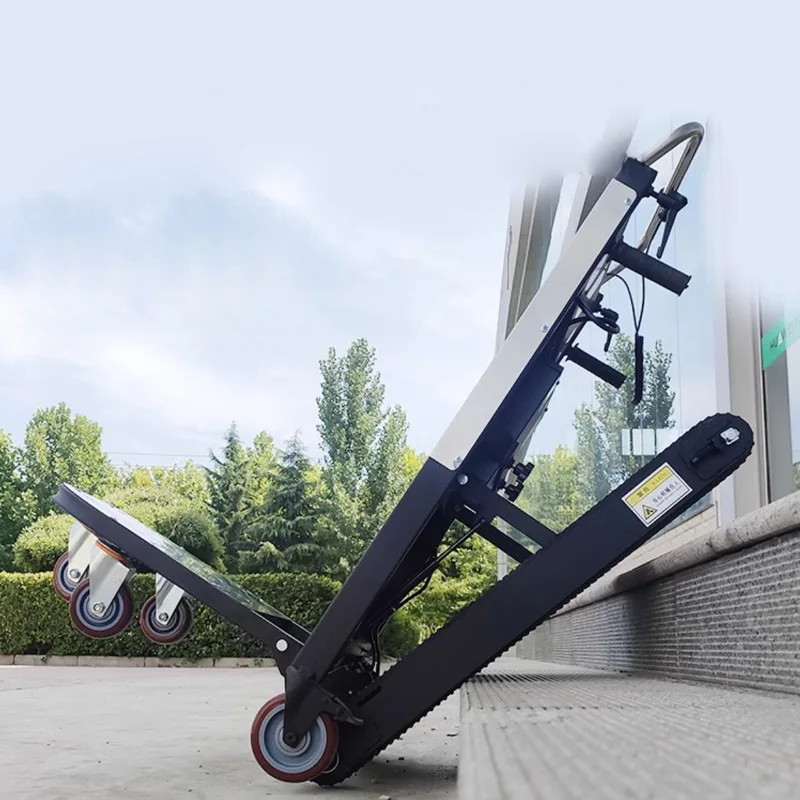 Heavy Electric Stair Climber Machine Roll Container Structure Wheelbarrow Trolley Cart for Cargo Climbing