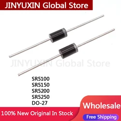 20Pcs SR5100 SR5150 SR5200 SR5250 DO-27 Schottky diode In Stock Wholesale