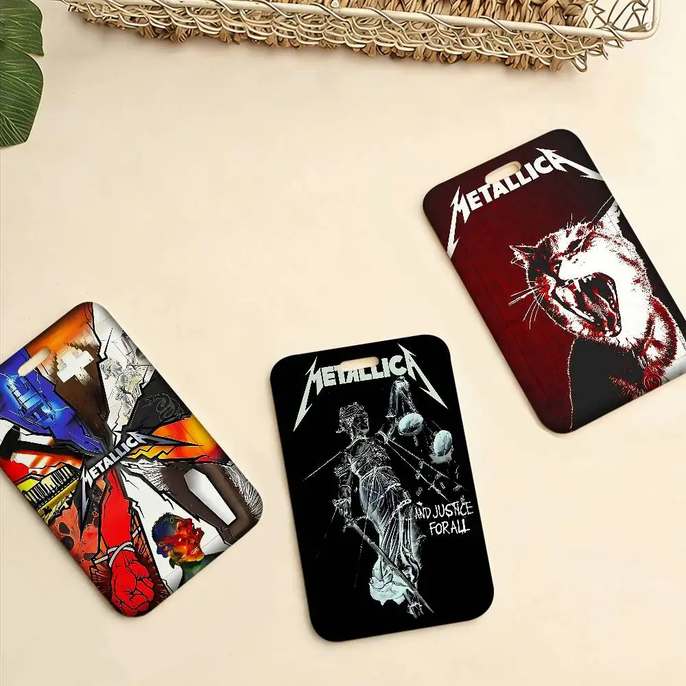 Heavy Metal Band Metallica ID Badge Card Holder Lanyard Kids Credit Card Case Neck Strap Door Card Holder Credentials Gift