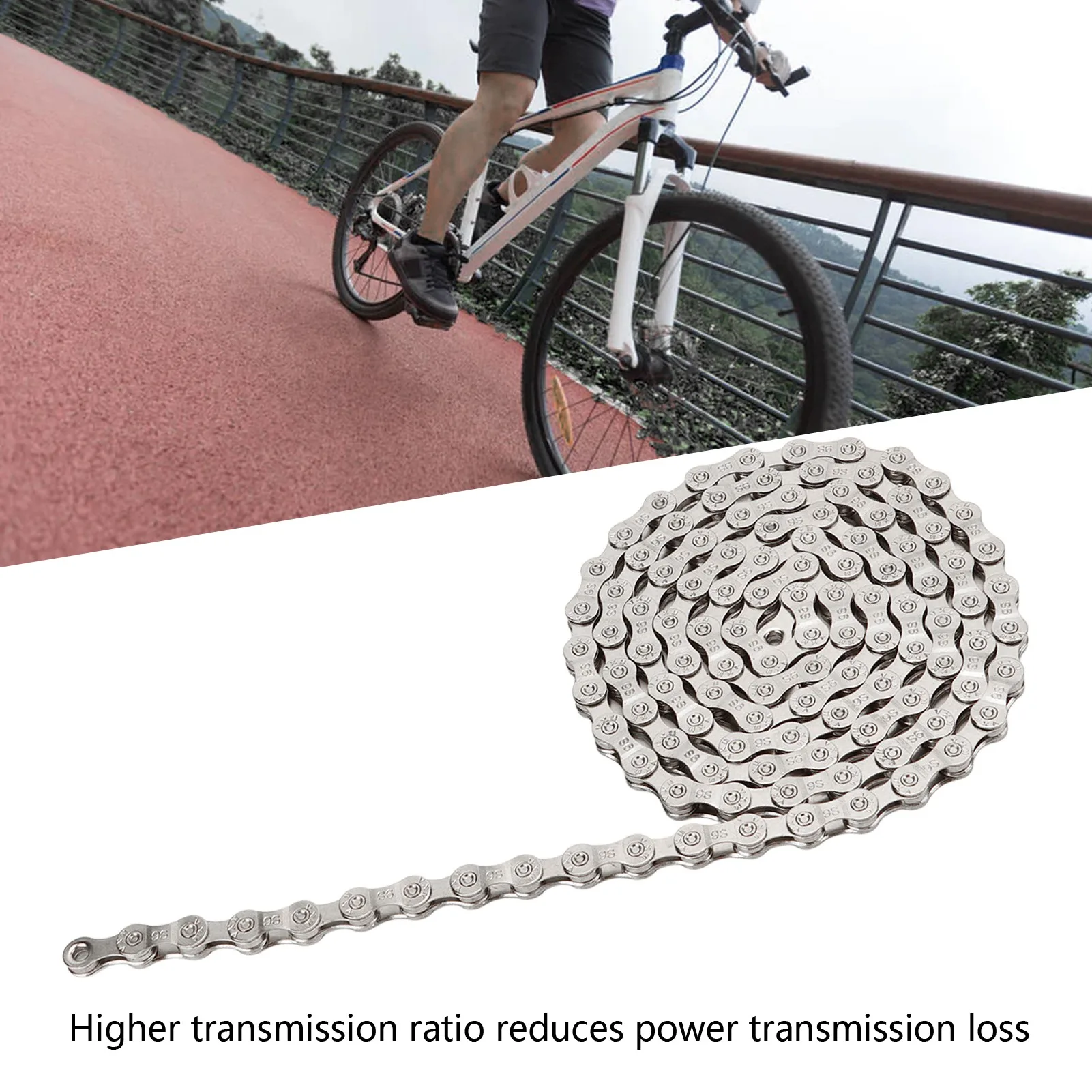 

Bike Speed Chain 9 Speed Sensitive Change High Rigidity Easy Using Carbon Steel Quenching Heat Treatment Mountain Bike Chain