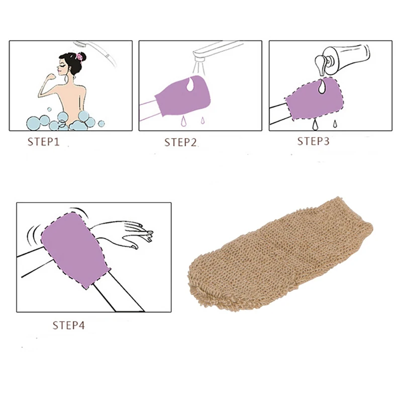 Épurateur de dos et de corps avec coussin en luffa, éponge expansive pour la douche, sangle arrière en luffa, bain, spa propre