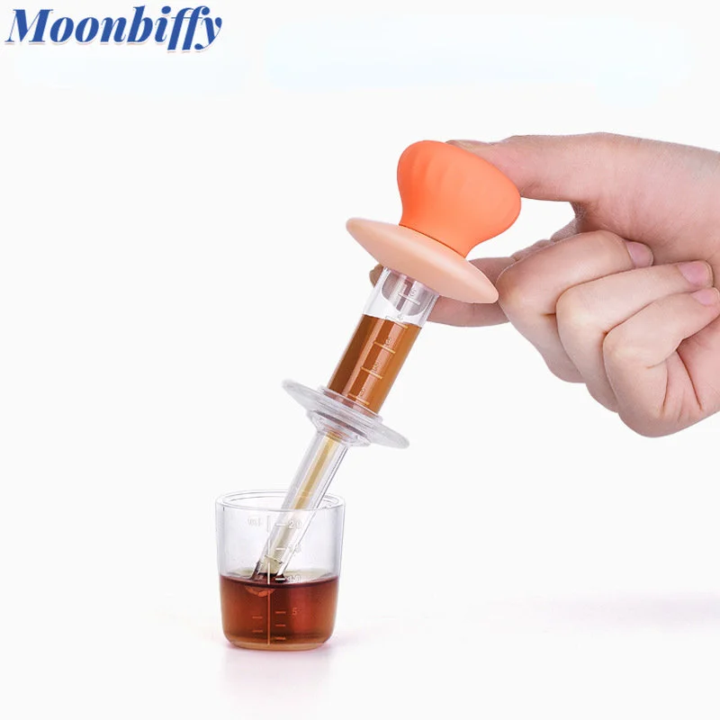 Infant Syringe Nipple with Scale Baby Squeeze Medicine Dropper Dispenser Baby Pacifier Needle Feeder Feeding Flatware Utensils