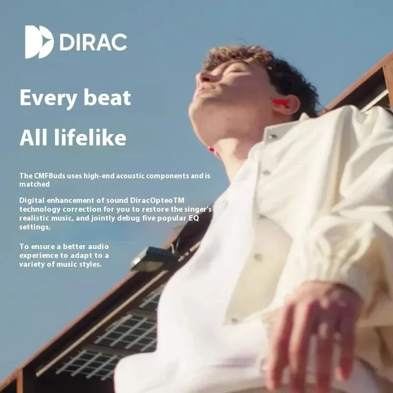 سماعة أذن لاسلكية CMF من Nothing Buds مزودة بتقنية البلوتوث 5.3 42dB ANC وإلغاء الضوضاء النشط 12.4 ملم لسائقي الألعاب الرياضات الإلكترونية IP54 Glob