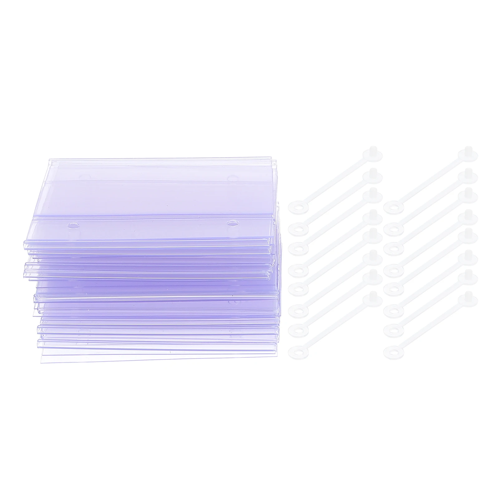 

25 Pcs PVC Price Tags Safe Simple Supermarket Display Signs Retail Labels Storage Cabinets Line Racks Folder