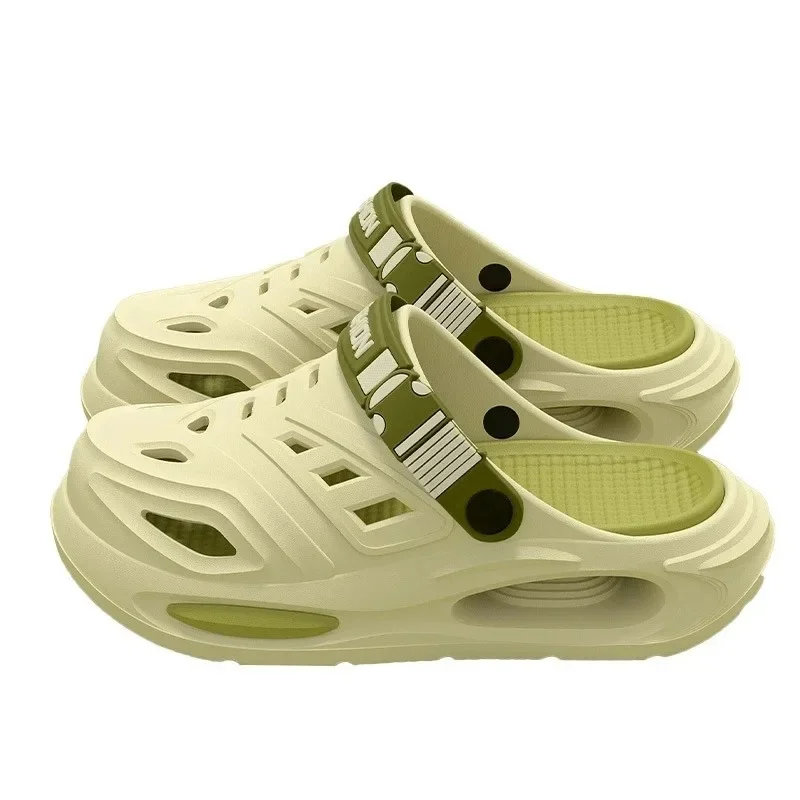 Men Summer Outdoor Clog Slippers, Thick‑Bottom Anti‑Slip Wear‑Resistant Odor‑Proof Two‑Way Wear Shoes for Beach Shower Daily Use view 5