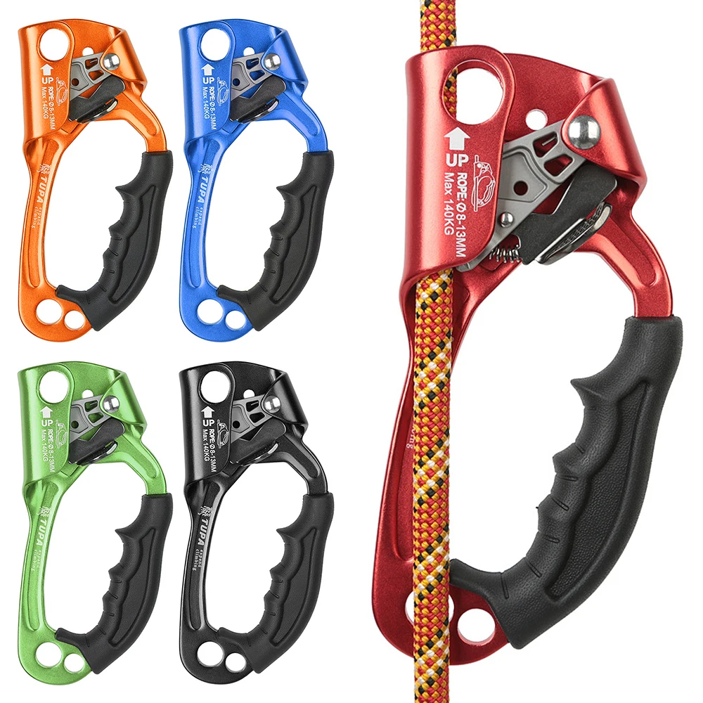 Outdoor Hand Ascender Climbing Ascender 8-13mm Vertical Rope Access Climbing Rescue Caving Camp Carabiner Climbing Accessories