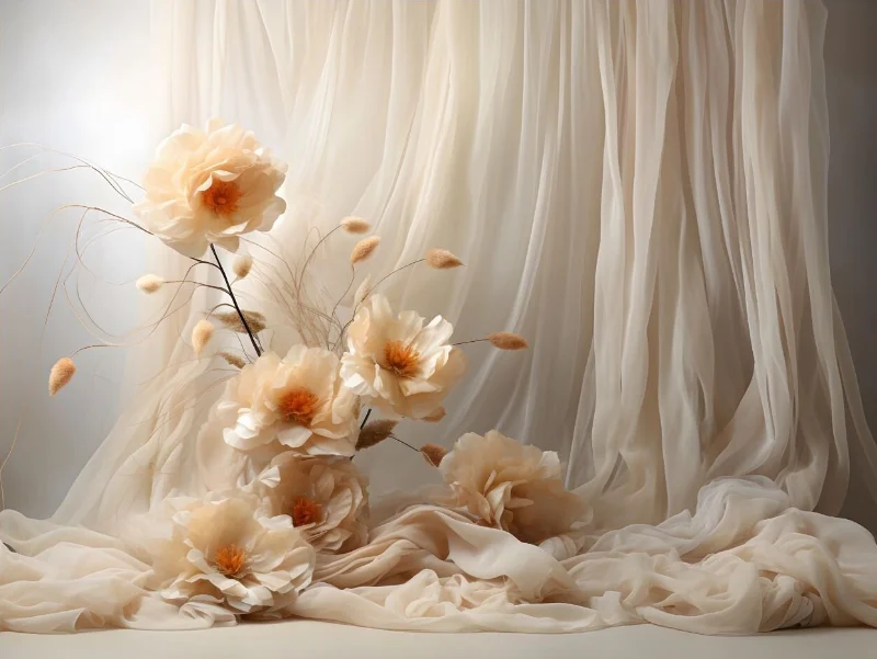 Фотофон винтажная комната окно занавеска цветы Взрослый день рождения Беременные портрет Фотостудия