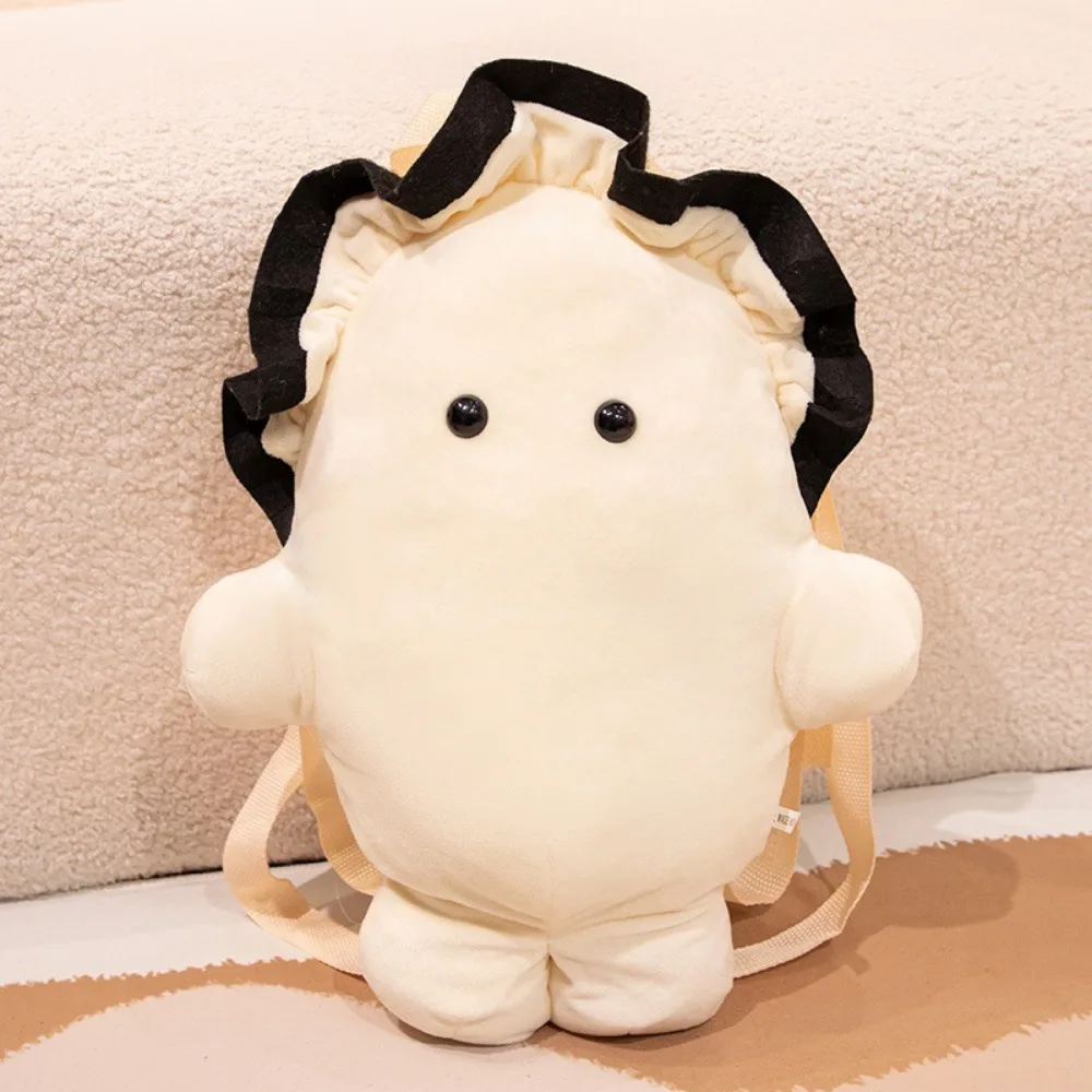 

Cute Huggable Oyster Backpack Fur White Oyster Animals Oyster Bag Creative Kawaii Oyster Shoulder Bag Outdoor