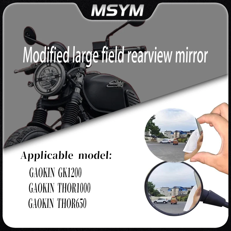 

Motorcycle Accessorie Convex Mirror Enlarge Rearview Mirrors Side Mirror View Vision For GAOKIN GK1200 GK 1200 THOR1000 THOR650