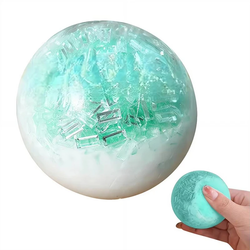 Weicher Eiswürfel-Quetschball aus TPR, formbar, Stressabbau-Spielzeug, Kristall-Eis-Bruch-Sensorik-Fidget-Spielzeug gegen Stress und Angst – Detail 5