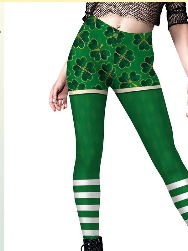 Chrisas Women's Yoga Pants Halloween Themed Trousers for Ladies Bottoms Fashionable Stretchy Leggings Mid-aged Suitable