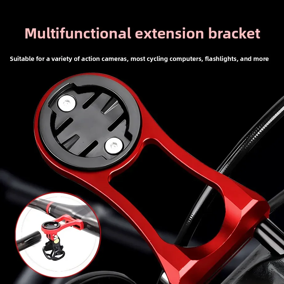 

High-strength Anodized Aluminum Black Bike Computer Mount Handlebar Bracket with Mounting Screws