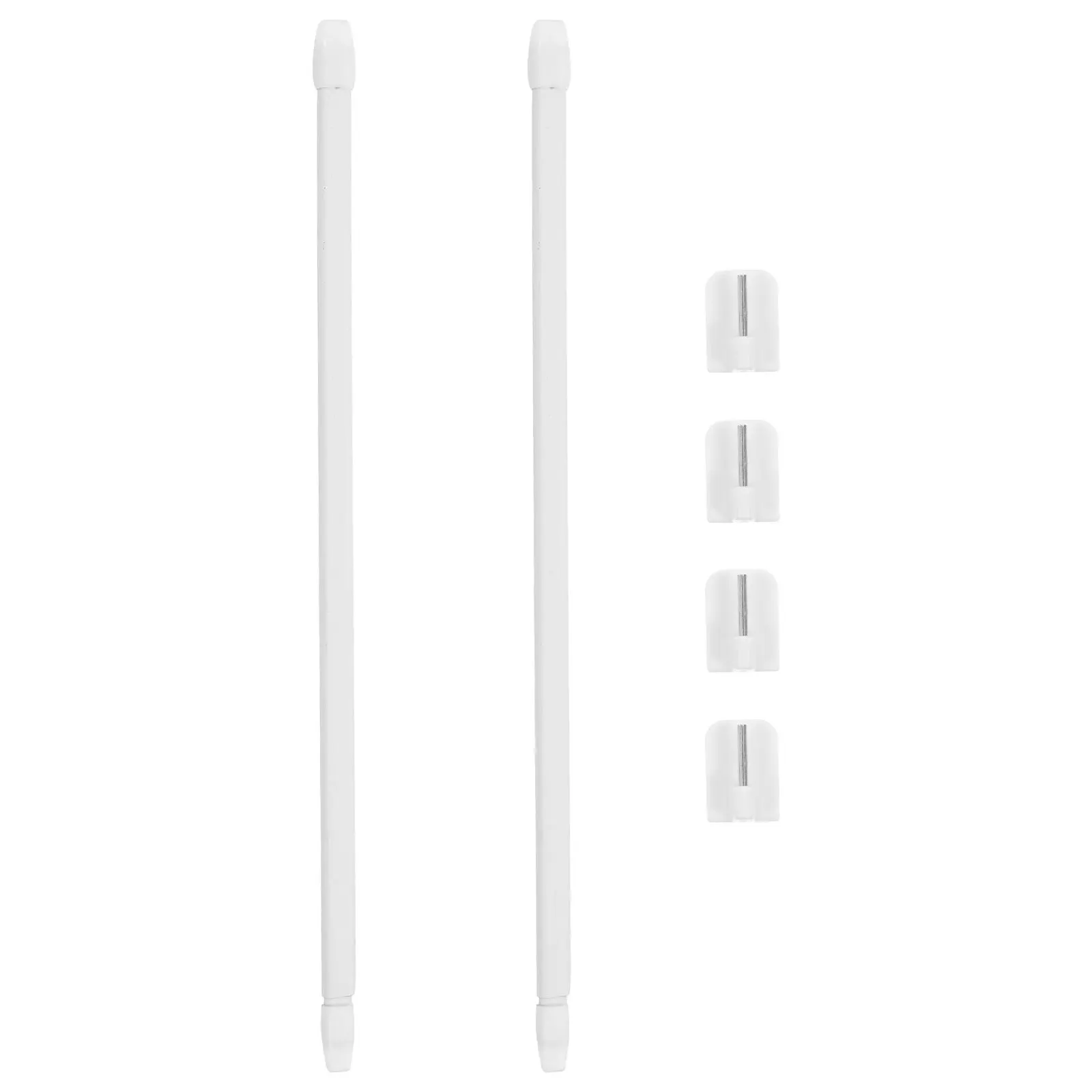 

1Set Extendable Shower Curtain Rod Adjustable Telescoping Tension Rod Non Slip No Drill Easy Install for Bathroom Window Closet