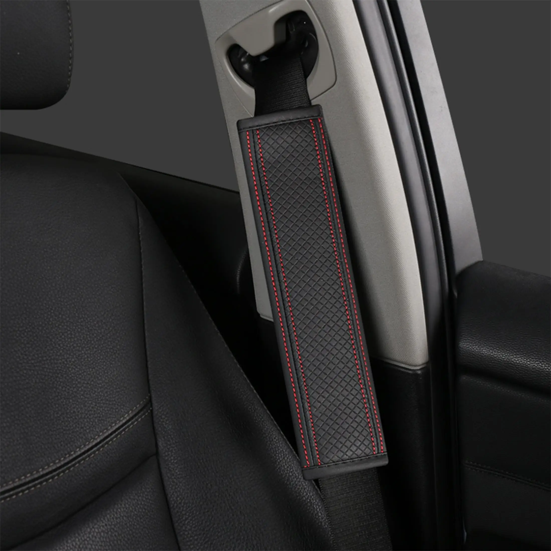 1 PC Car Interior Safety Belt Shoulder Guard Leather Wear-resistant All Season Universal